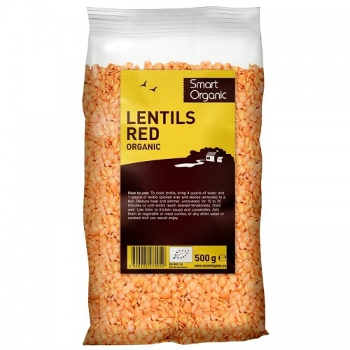 Linte rosie Bio, 500g, Smart Organic