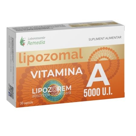 Lipozomal Vitamina A 5000UI, 30 capsule, Remedia