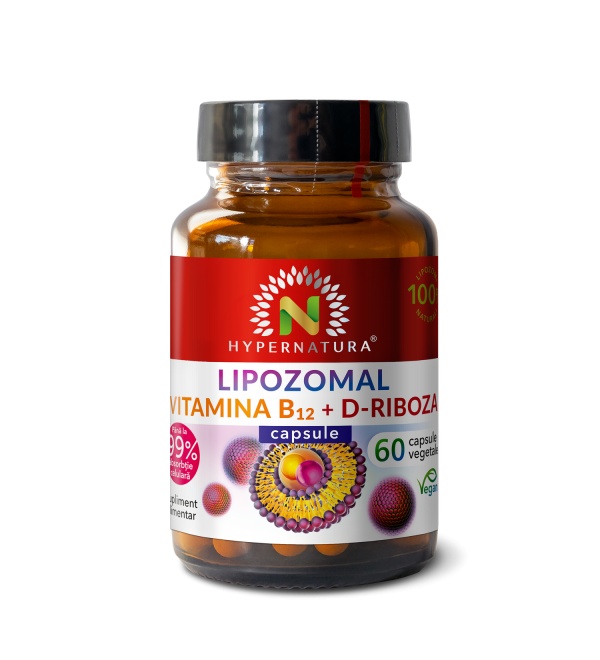 Lipozomal Vitamina B12 + D-Riboza, 60 capsule, Hypernatura