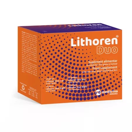 Lithoren Duo cu aroma de citrice, 28 plicuri, Meditrina