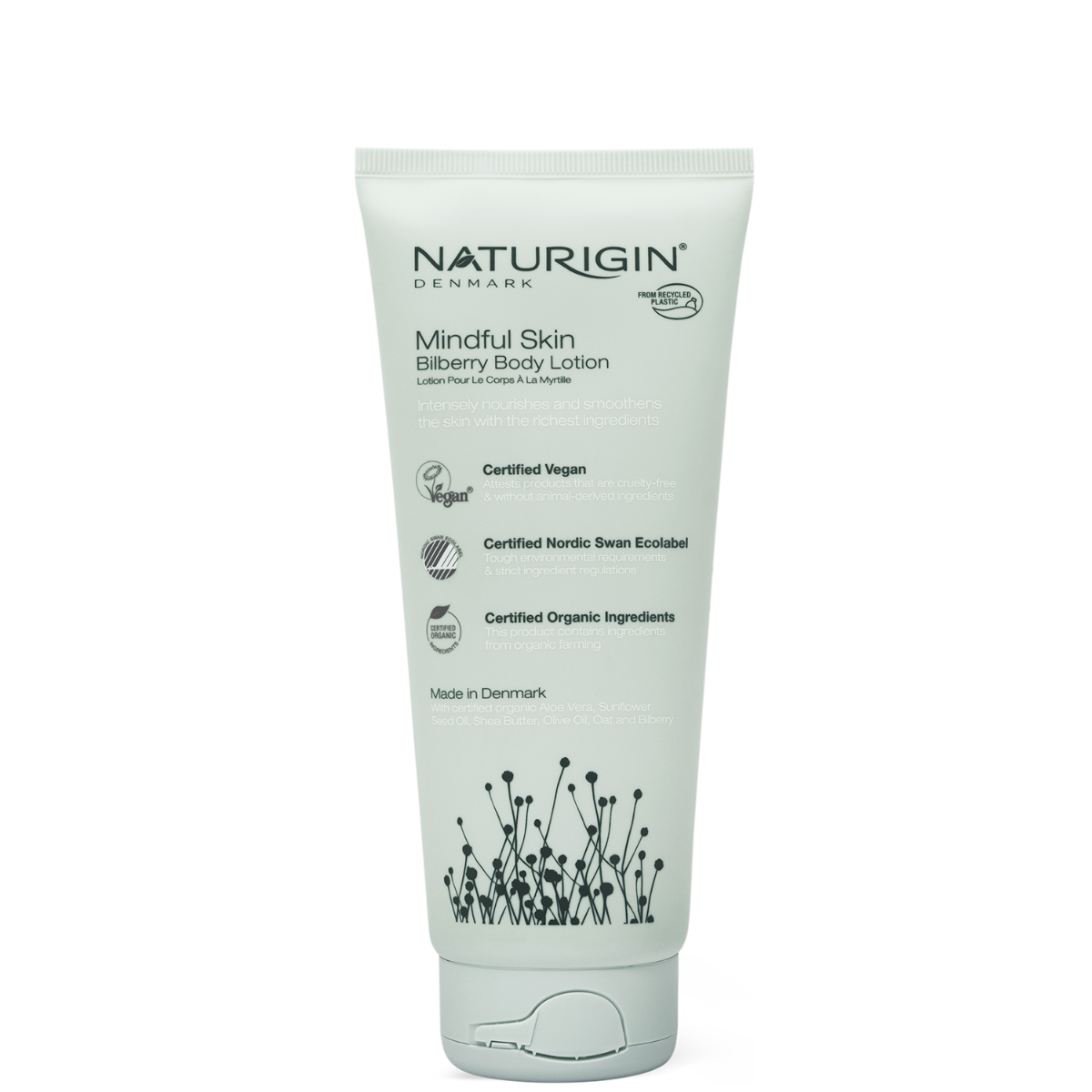Lotiune de corp cu afine Bilberry Body Mindful Skin, 200ml, Naturigin