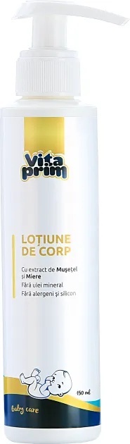 Lotiune de corp cu extract de musetel si miere Baby Care, 150ml, VitaPrim