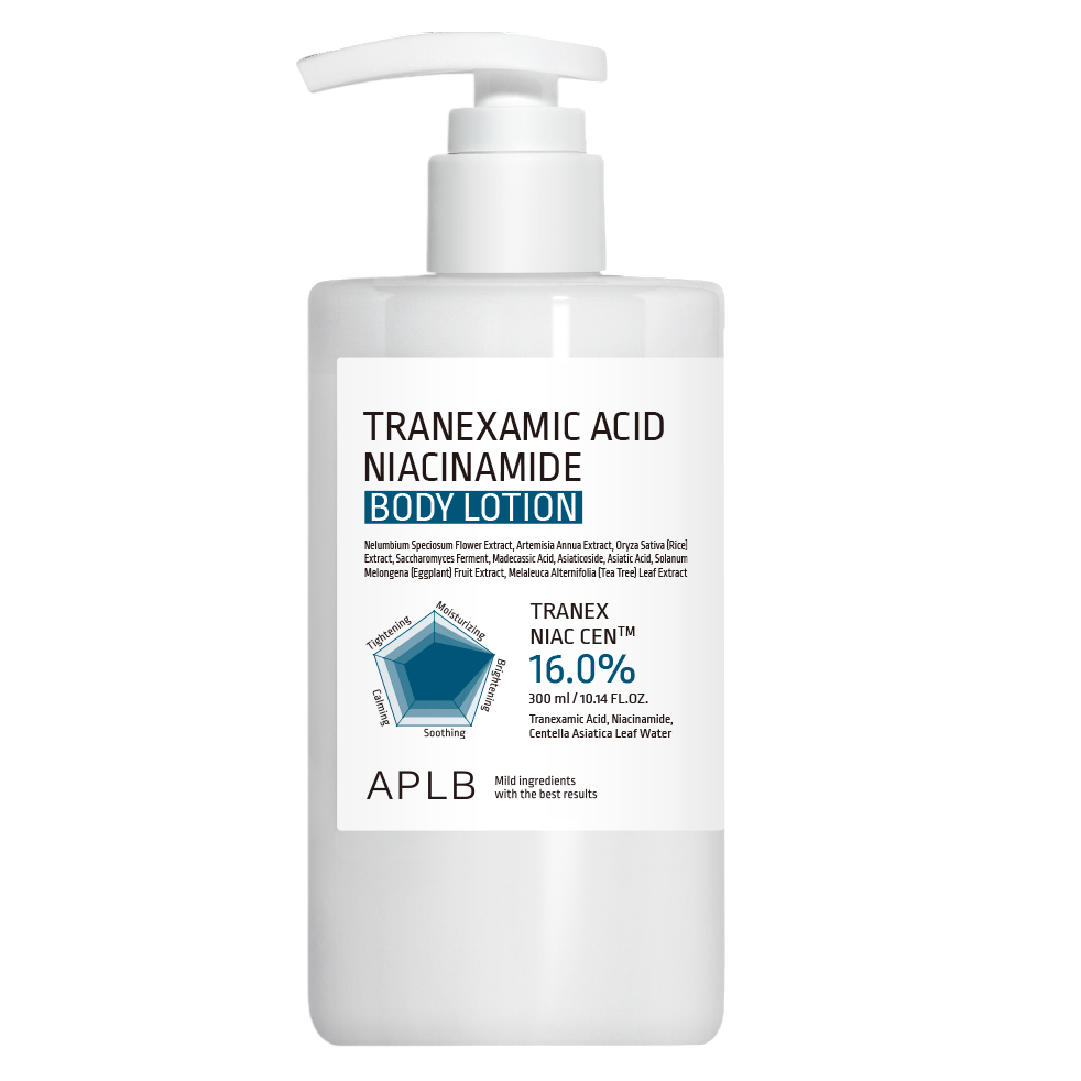 Lotiune de corp pentru reducerea petelor pigmentare cu Acid Tranexamic si Niacinamida, 300ml, APLB