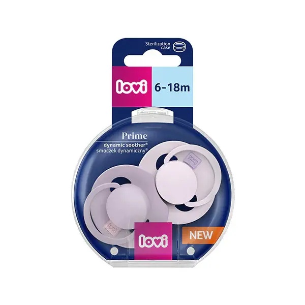 Lovi Set 2 suzete Dynamic Prime 6–18 luni Lilac
