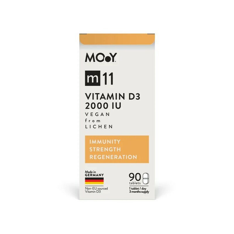 m11 Vegan Vitamin D3 2000 IU from lichen, 90 tablete, 45 g, natural, Molecules of Youth