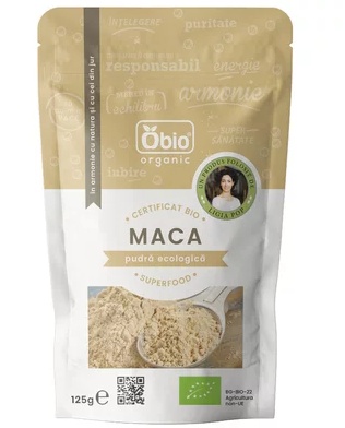 Maca pudra raw bio, 125g, OBio