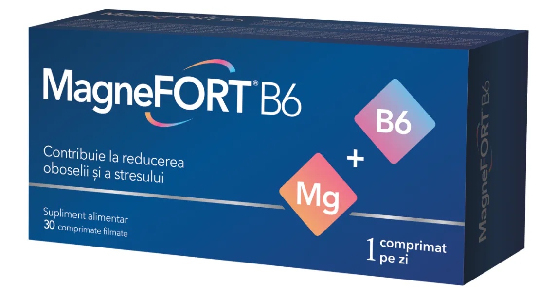 Magnefort B6, 30 drajeuri, Biofarm