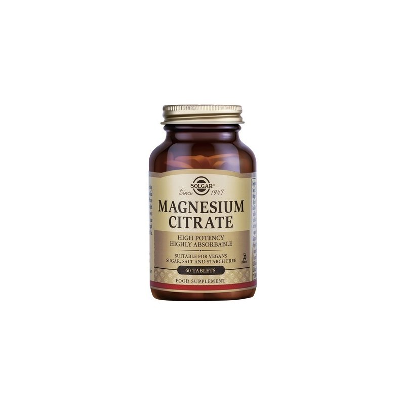 Magnesium Citrate (Citrat de magneziu) 200mg 60tb SOLGAR