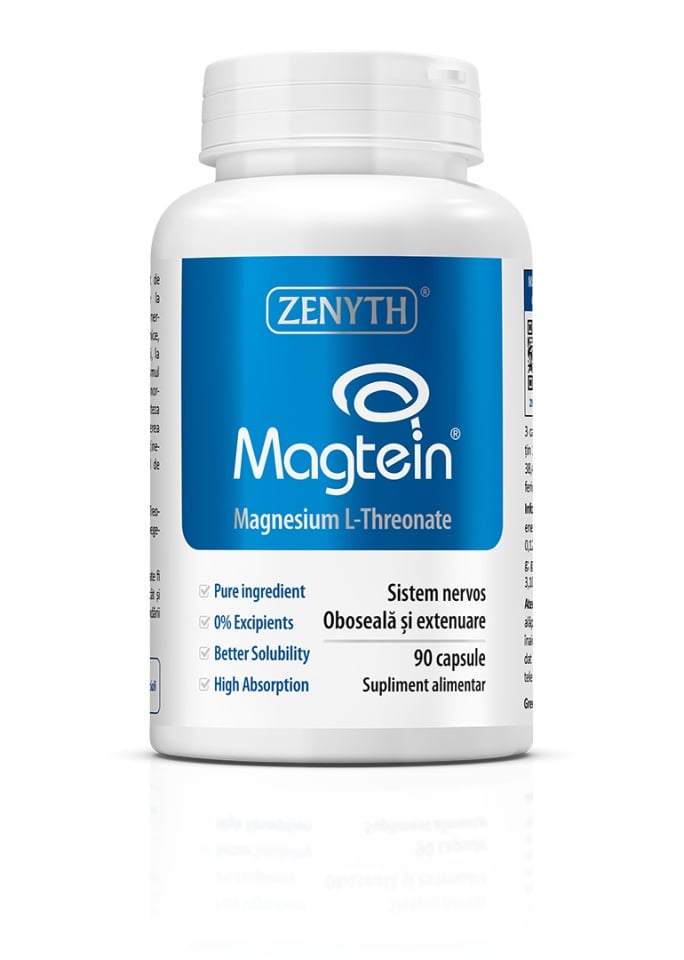 Magnesium L-Threonate Magtein, 90 capsule, Zenyth - poza 1