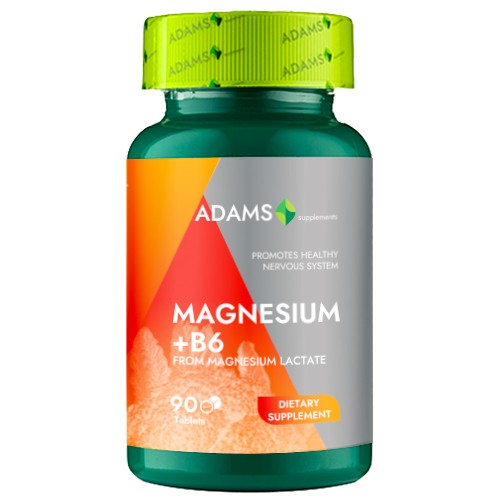 Magneziu + B6, 90cps, Adams Supplements