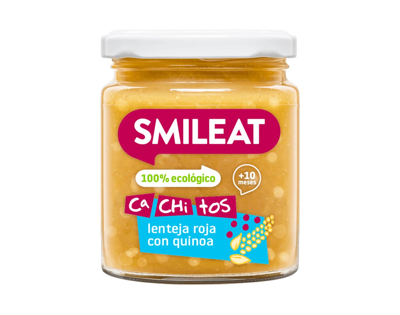 Mancare bio din linte si quinoa +10 luni, 230g, Smileat