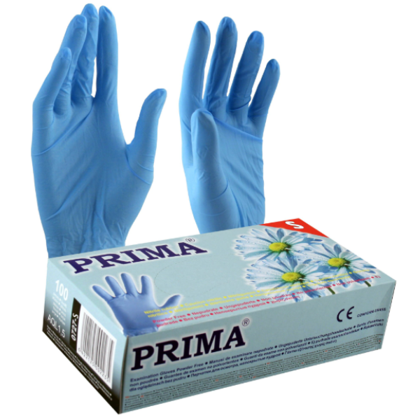 Manusi examinare nitril albastre nepudrate L Prima, Top Glove | 100 buc