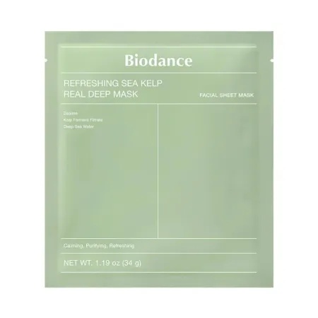 Masca cu alge marine Refreshing Sea Kelp Real Deep Mask, 34 g, Biodance