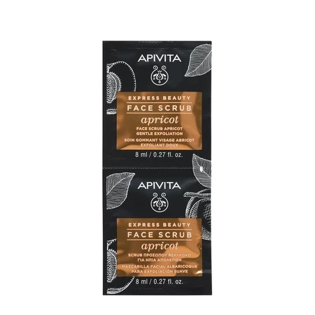 Masca de fata exfolianta cu caise, 8ml, 2 plicuri, Apivita