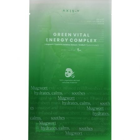 Masca de fata hidratanta Axis-Y Mugwort Green Vital Energy Complex, 27 ml