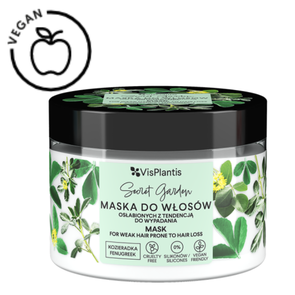 Masca de par Vis Plantis pentru par deteriorat cu tendinta de cadere, Green Pharmacy | 300 ml