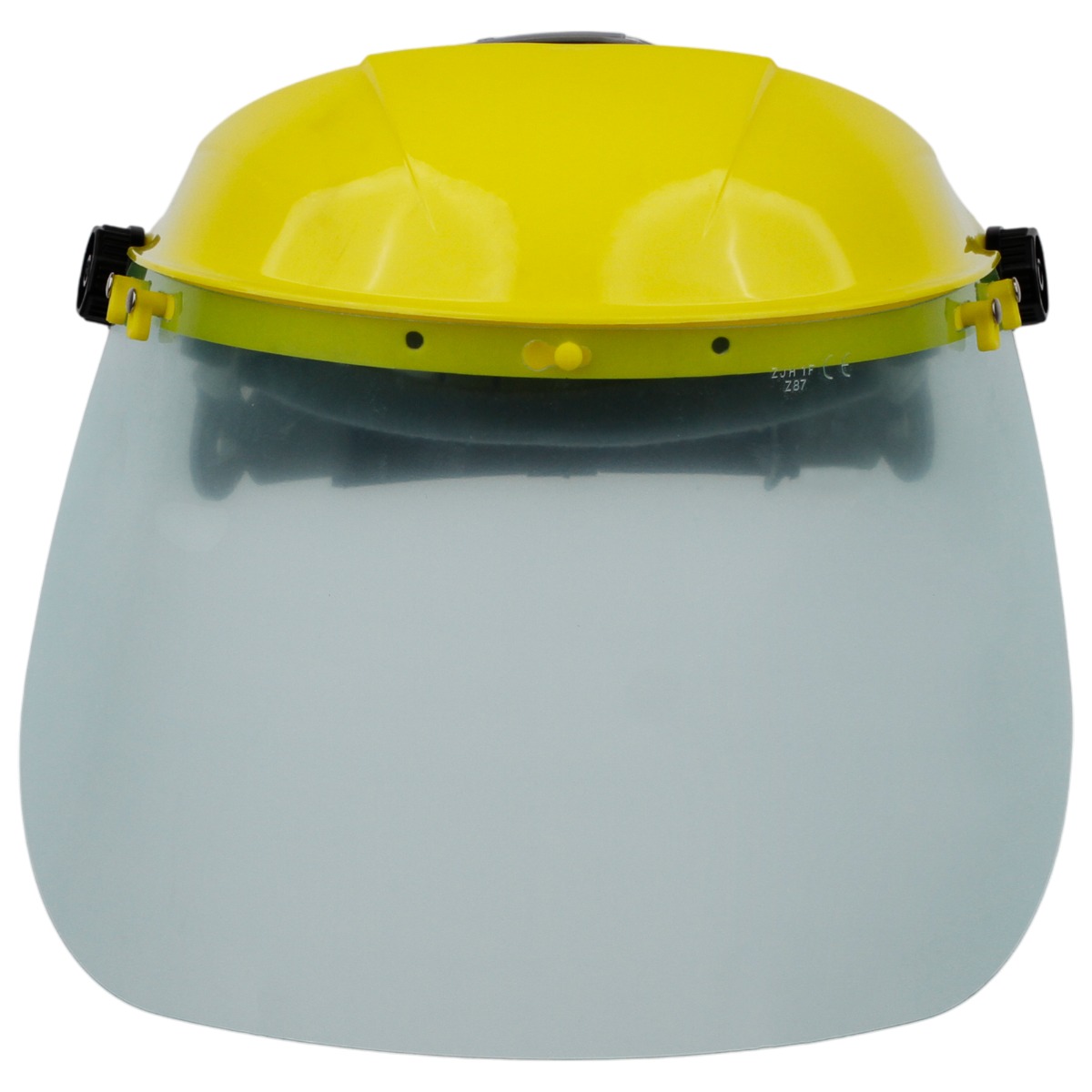 Masca de protectie faciala cu vizor transparent, din plastic, galbena, 20x40 cm