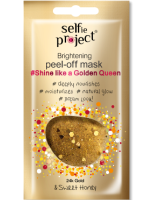 Masca exfolianta si hidratanta Galaxy Shine Like A Golden Queen, 12ml, Selfie Project