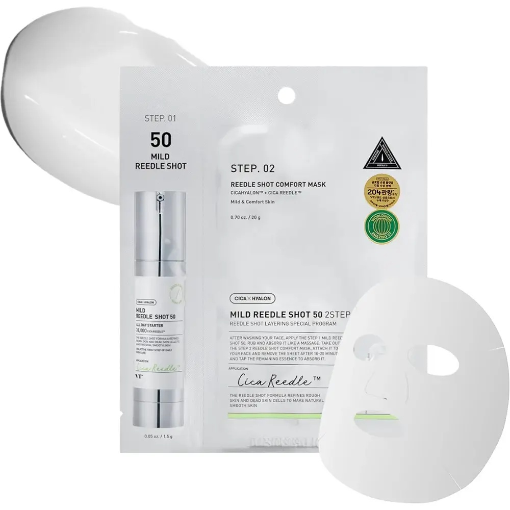 Masca faciala in 2 pasi tip servetel Reedle Shot, 1.5g, VT Cosmetics