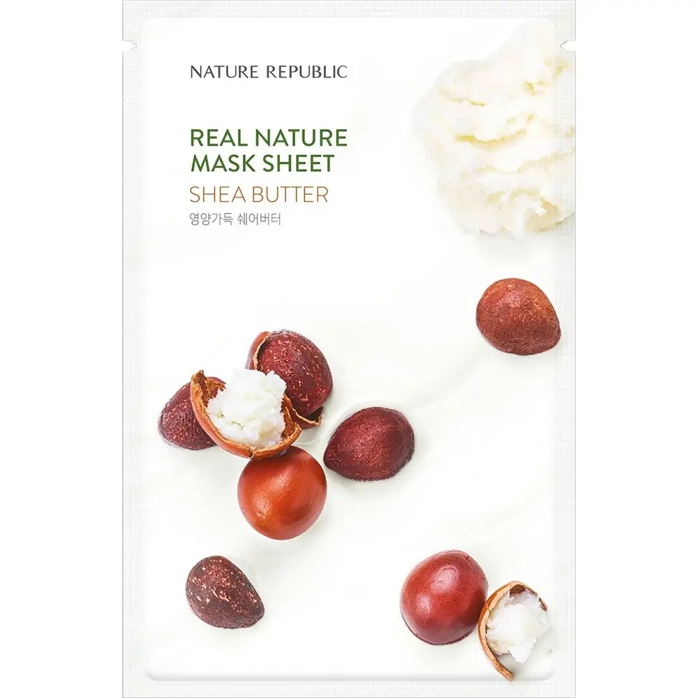 Masca hidratanta antirid cu unt de shea Real Nature, 23g, Nature Republic
