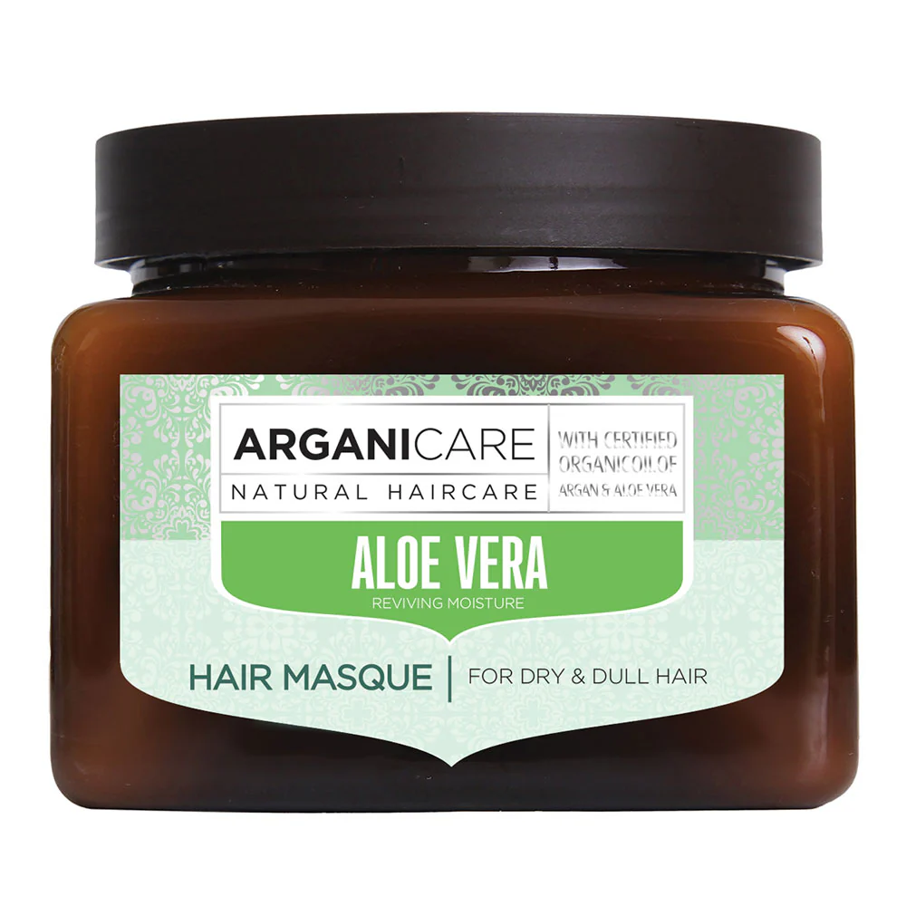 Masca hidratanta cu aloe vera pentru par uscat si lipsit de stralucire, 500ml, Arganicare