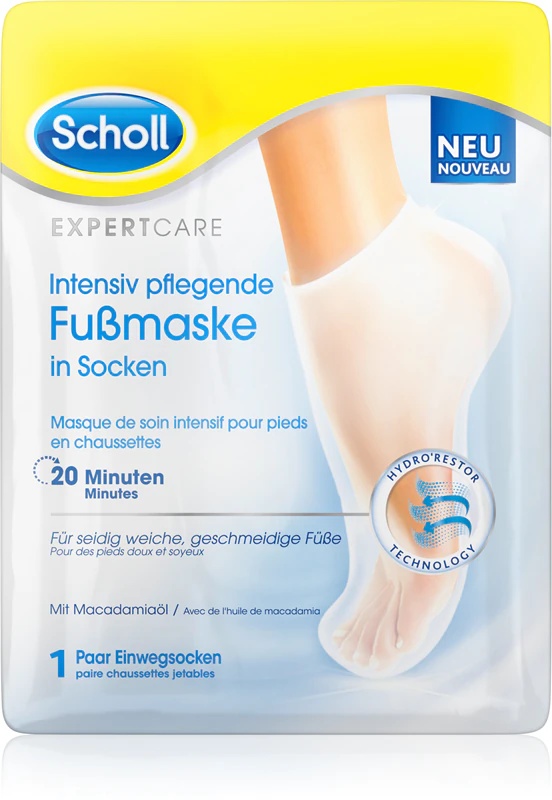 Masca hidratanta de picioare Expert Care cu ulei de Macadamia, uree si unt de Sheea, 2 bucati, Scholl