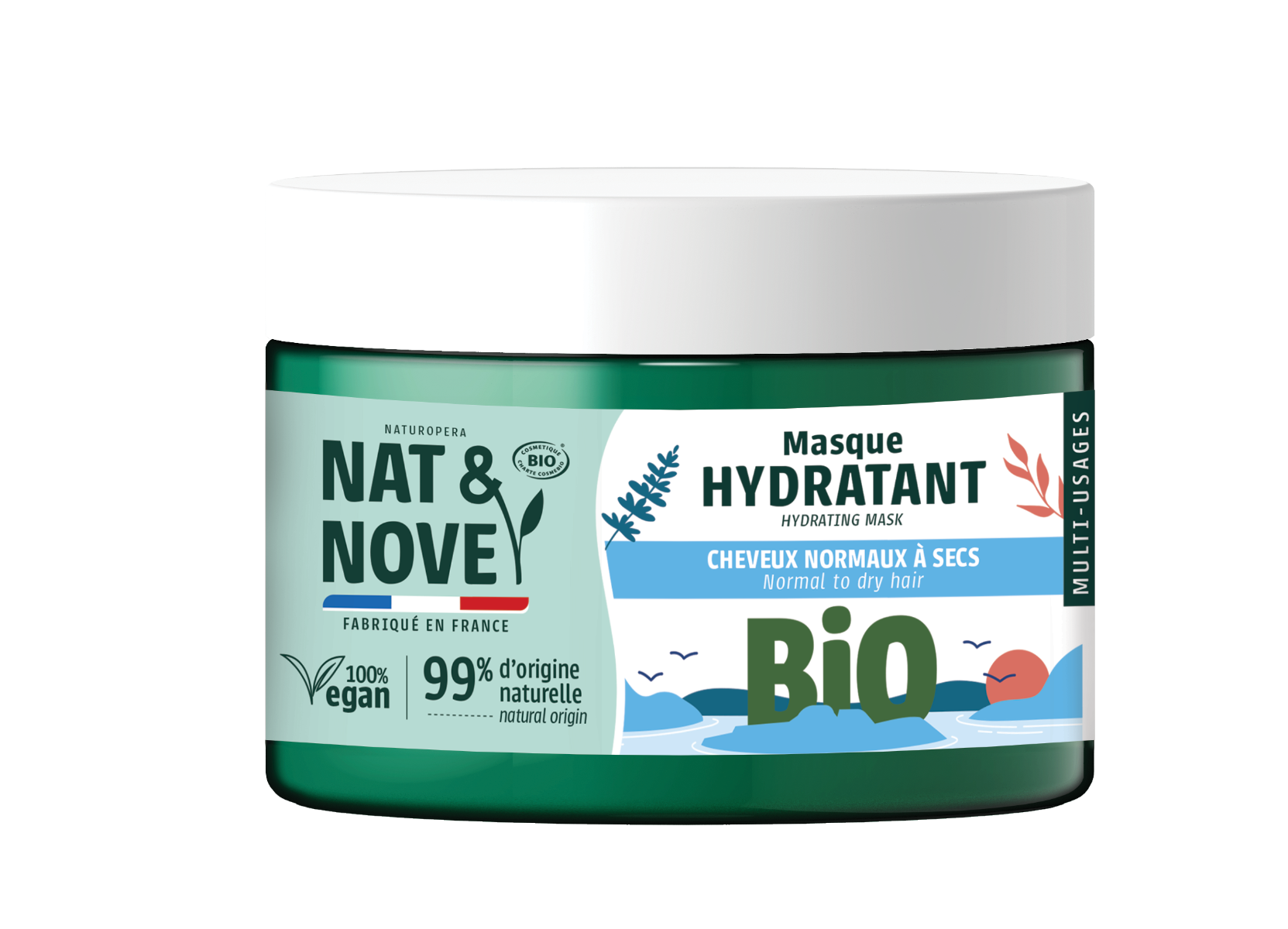 Masca hidratanta pentru par normal si uscat cu extract de castravete 3in1 Bio, 300ml, Nat&Nove