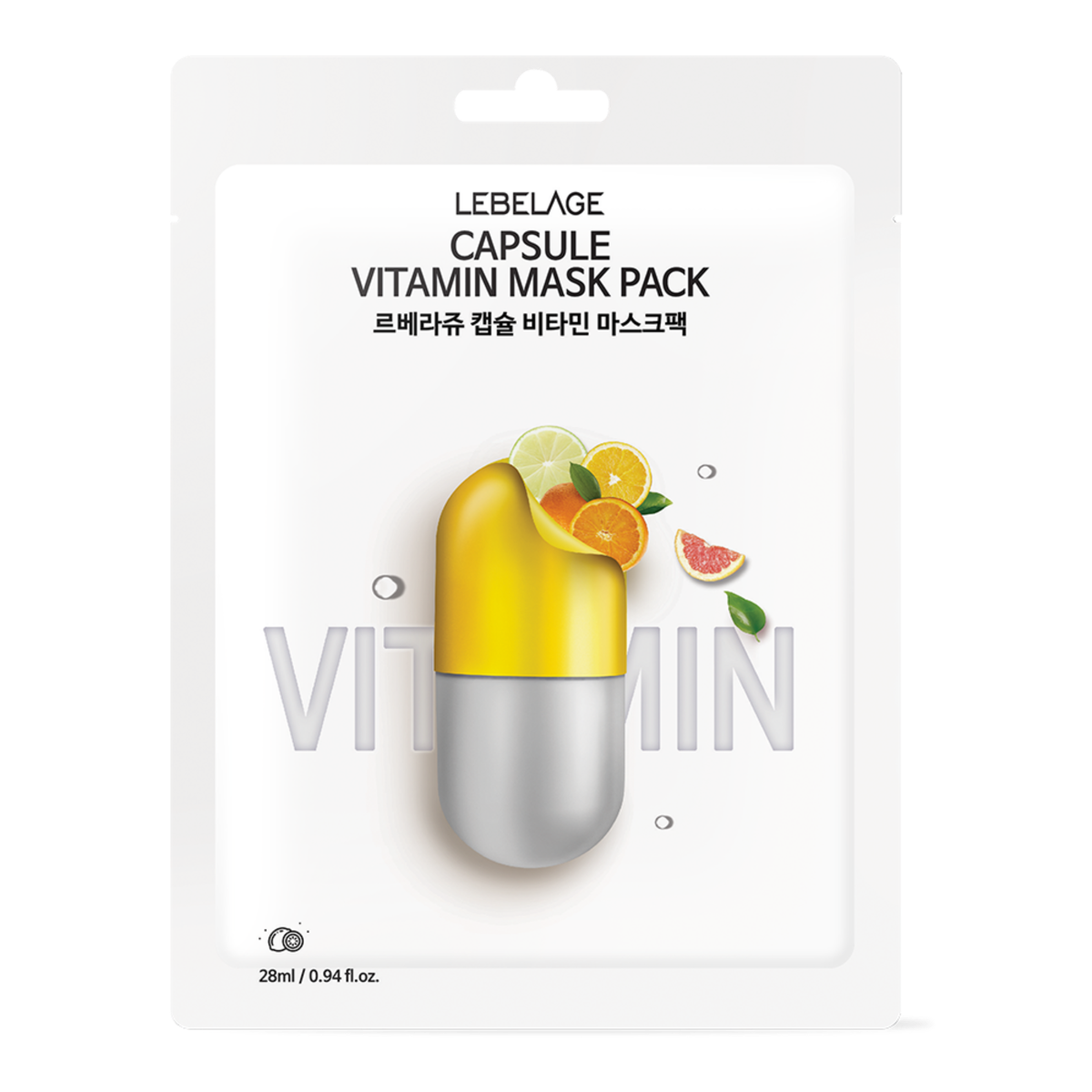 Masca pentru fata cu vitamine Capsule Vitamin Tree Fruit, 28ml, Lebelage