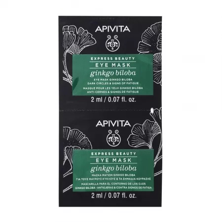 Masca pentru ochi cu gingko biloba Express Beauty, 2ml, 2 plicuri, APIVITA