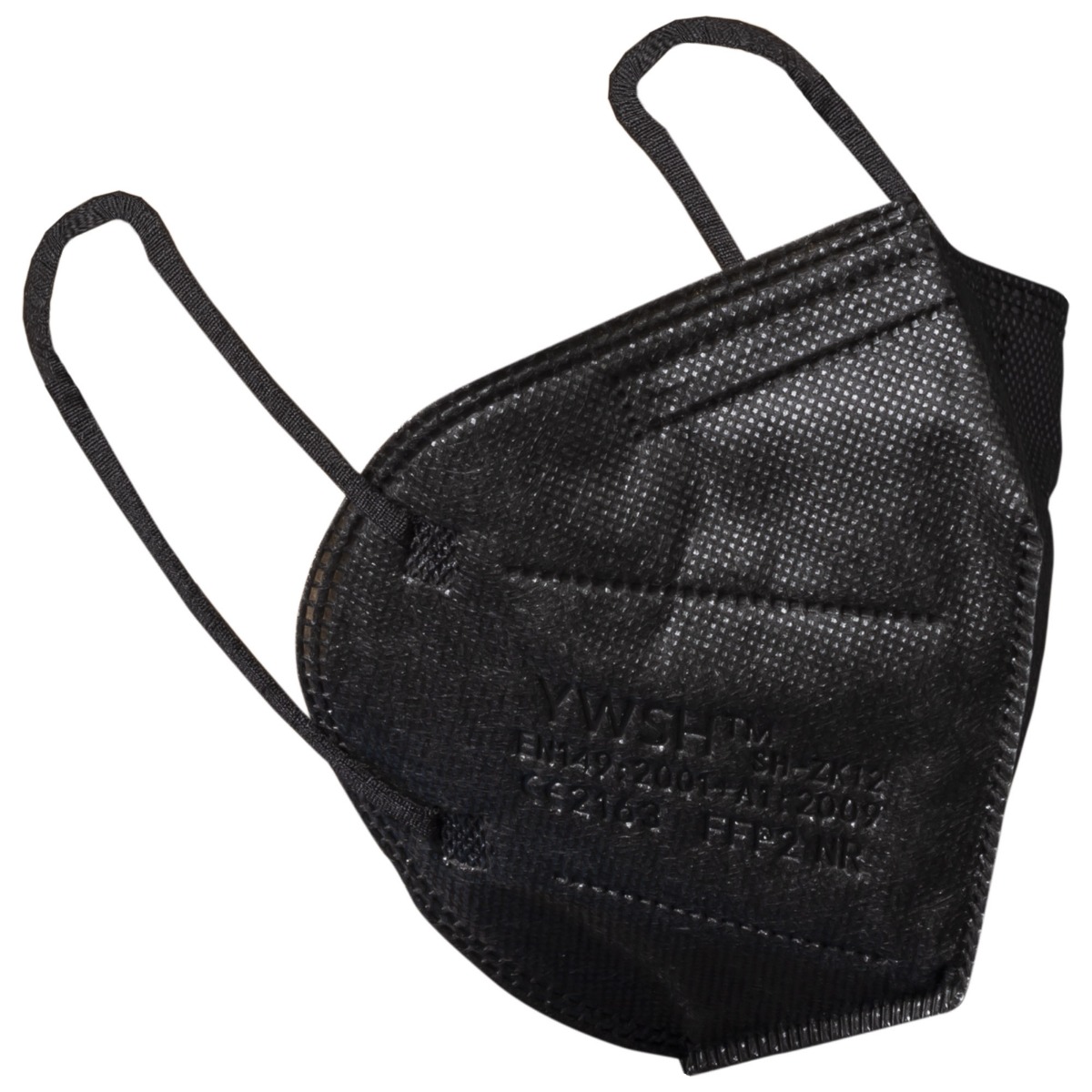Masca protectie FFP2 tip botnita, fara valva, 5 straturi, neagra, 10 bucati