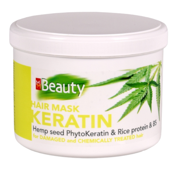 Masca regeneranta cu keratina pentru par deteriorat, MM Beauty | 500 ml
