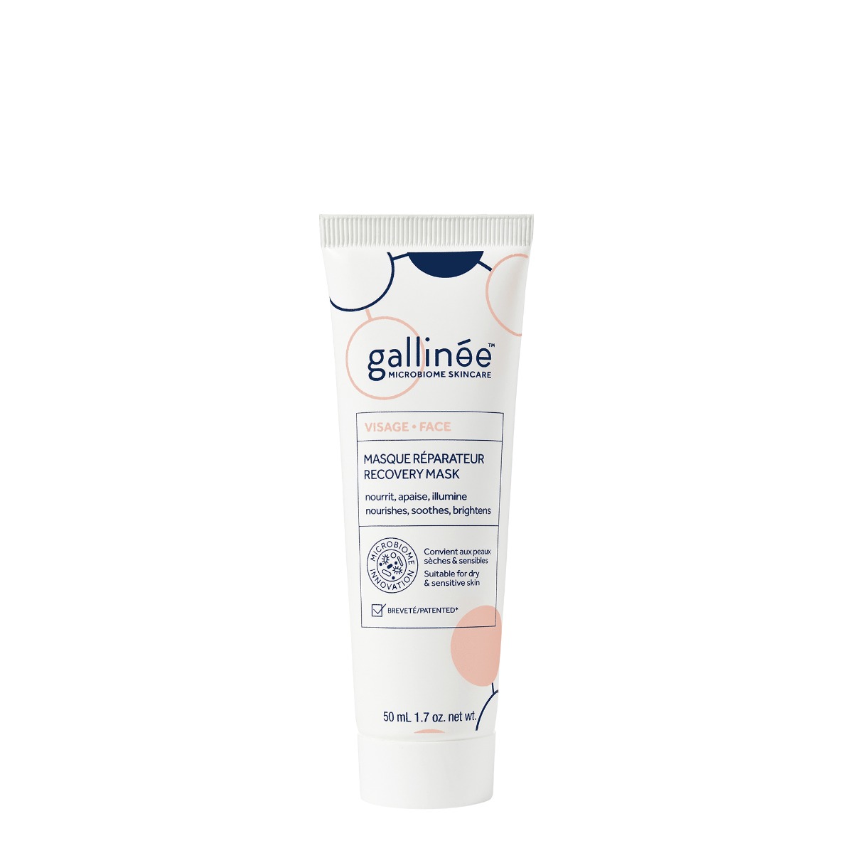 Masca regeneratoare de noapte pentru ten uscat si sensibil, 50ml, Gallinee