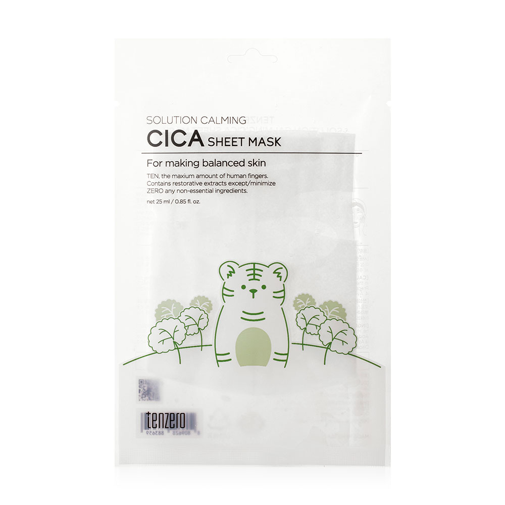 Masca servetel pentru ten Solution Calming Cica, 25ml, Tenzero
