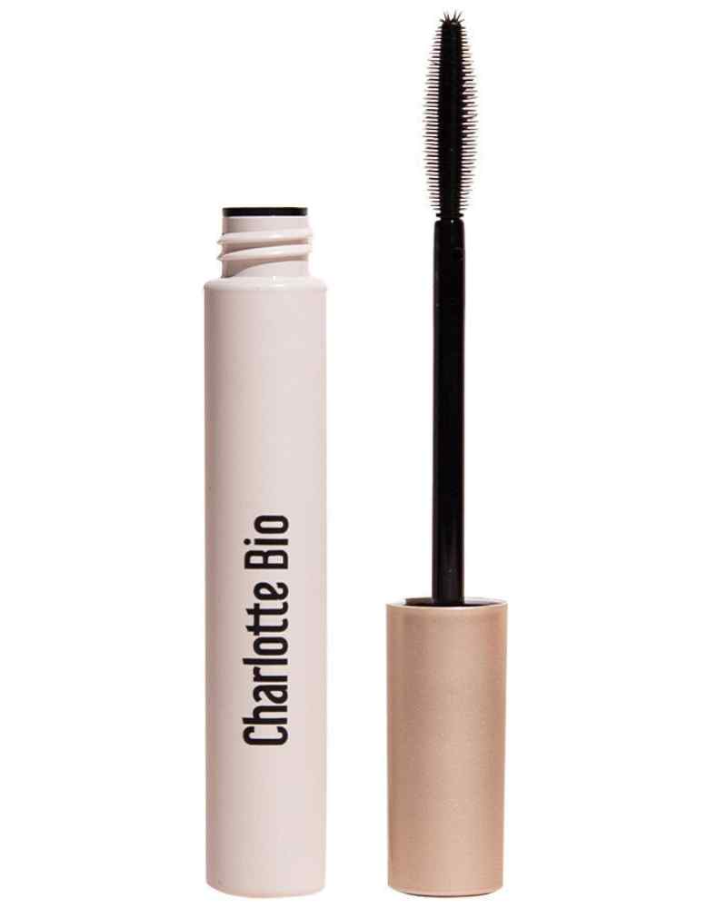 Mascara Bio pentru volum & alungire cu apa de trandafir, ulei de ricin si ceara Maro, 8ml, Charlotte Bio