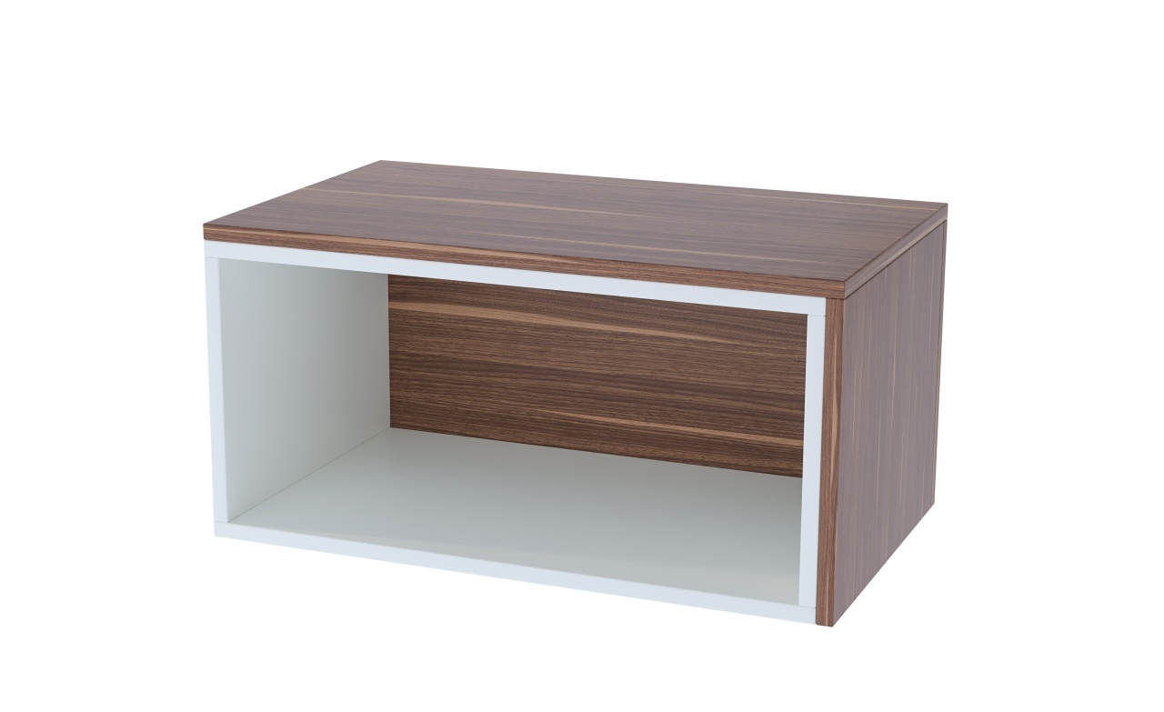 Măsuță de cafea, culoare Nuc & Alb – design modern, compact și versatil - poza 2
