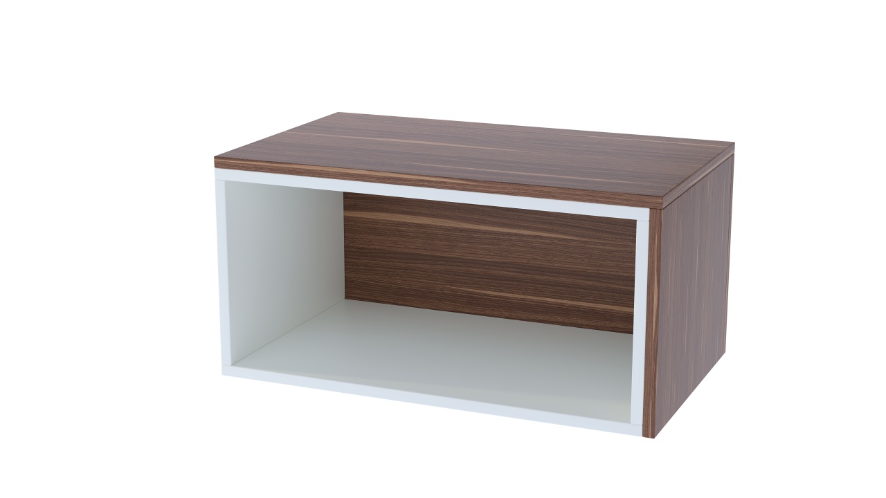 Măsuță de cafea, culoare Nuc & Alb – design modern, compact și versatil - poza 3