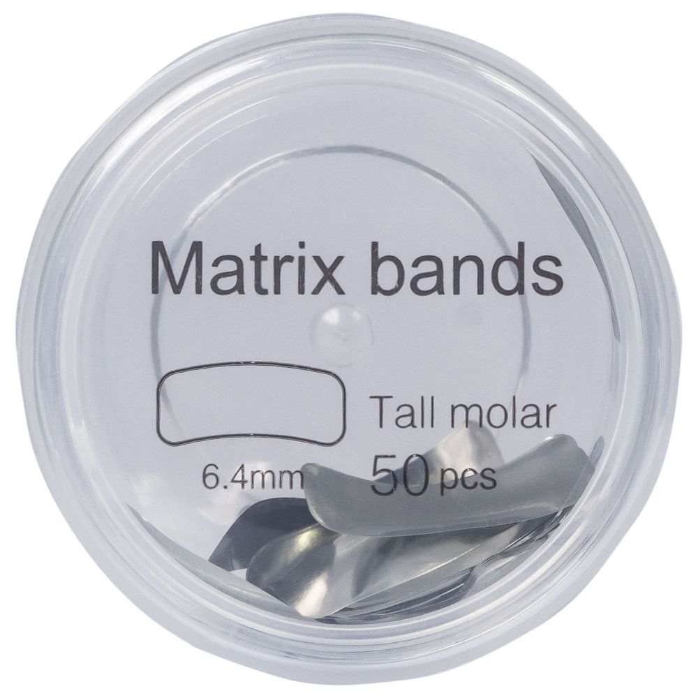 Matrici dentare sectionale metalice, PRIMA, marimi M/L, otel inoxidabil, 50 bucati