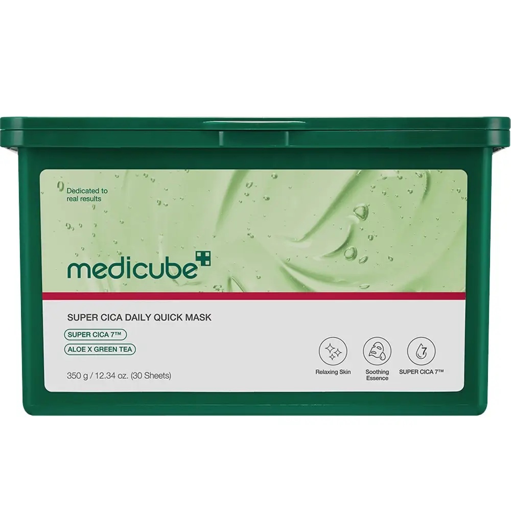 Medicube Super Cica Daily Quick, măști de față calmante și hidratante, 30 bucăți