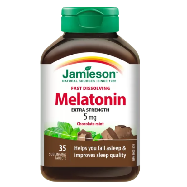 Melatonina 5 mg, Jamieson | 35 comprimate sublinguale cu dizolvare rapida
