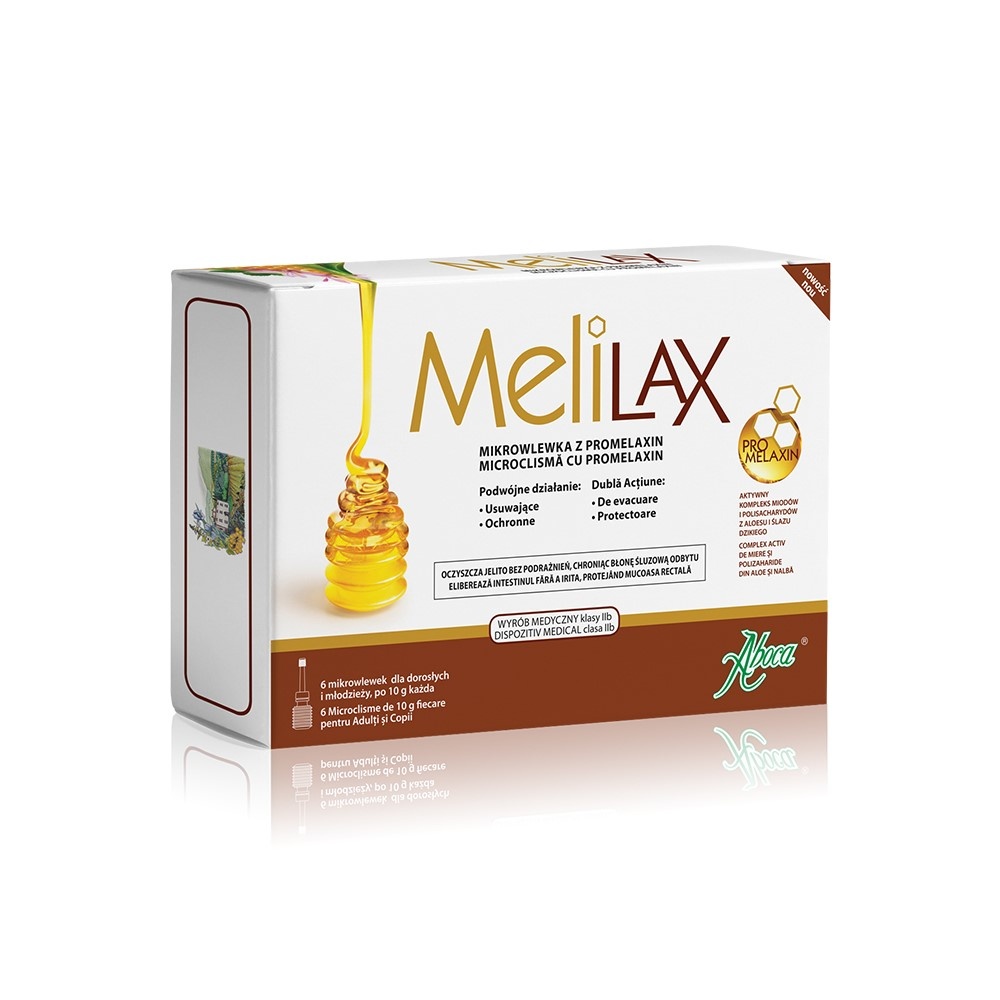 Melilax Adulti microclisme cu propolis, 6 bucati, Aboca