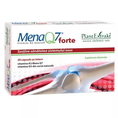 MenaQ7 Forte Vitamina K2 naturala, 30 capsule, Plant Extrakt