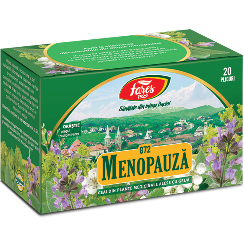 Menopauza, G72, ceai la plic, Fares | 20 plicuri