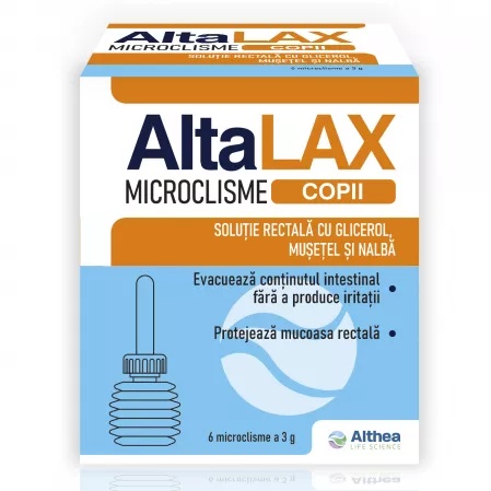 Microclisme pentru copii AltaLAX, 6 bucati, Althea