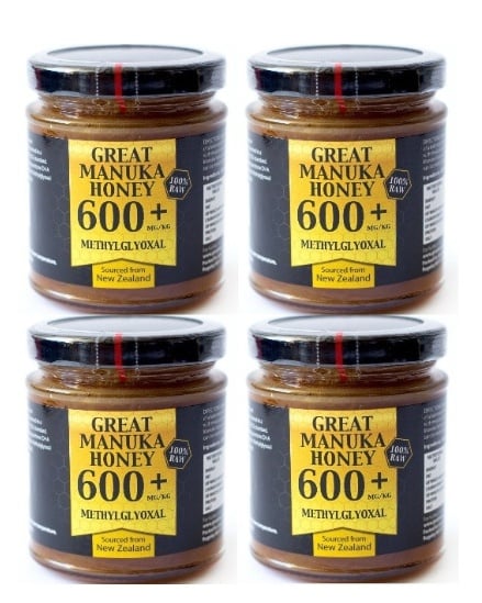 Miere de Manuka MGO 600+, 250g, 4 borcane