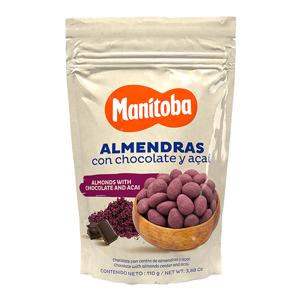 Migdale cu ciocolata si acai, 110g, Manitoba