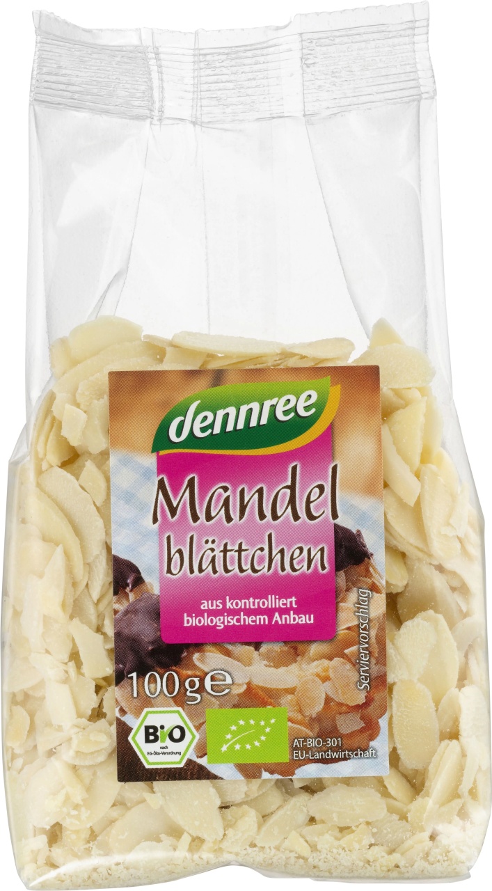 Migdale decojite si feliate Bio, 100g, Dennree