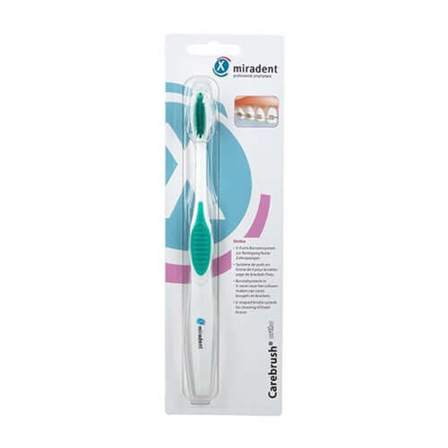 MIRADENT Periuta de dinti pentru purtatorii de aparat dentar fix