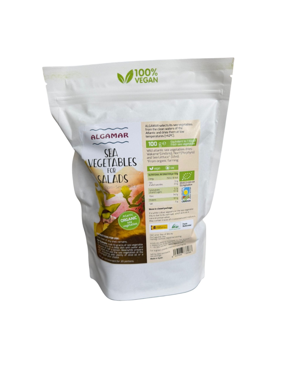 Mix de alge pentru salata Bio, 100g, Algamar