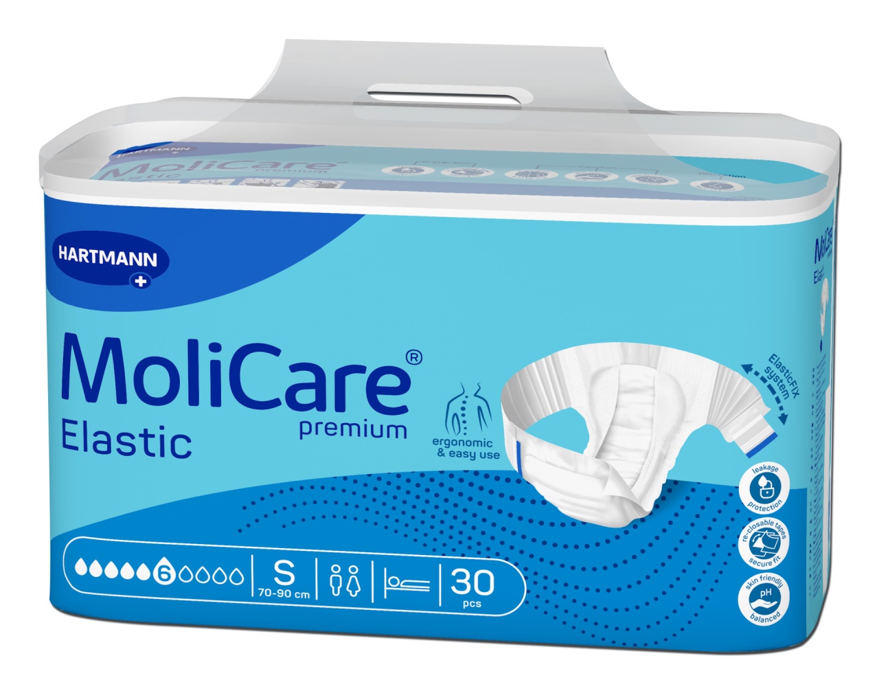 MoliCare Premium Elastic Scutece adulti S, 30 bucati – 6 picaturi, Hartmann