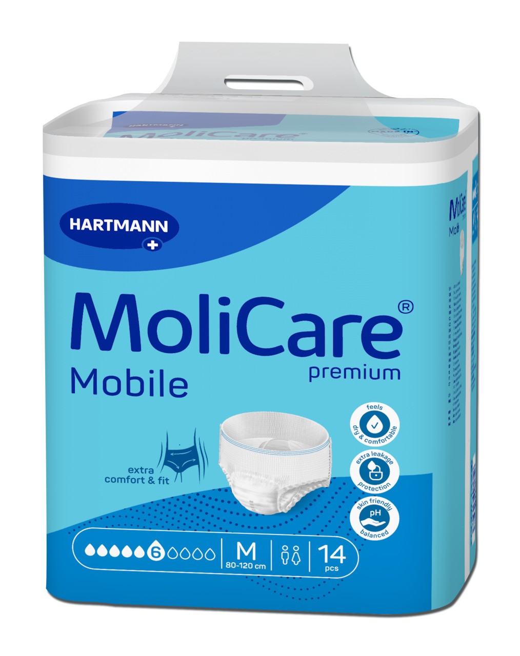 MoliCare Premium Mobile Chiloti adulti M, 14 bucati – 6 picaturi, Hartmann